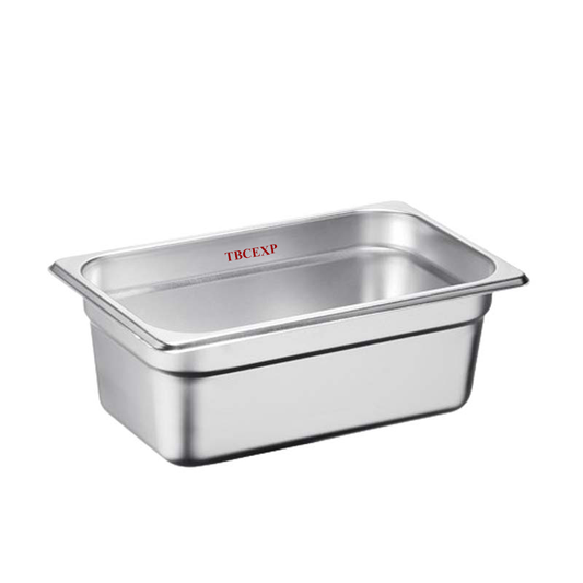 1/4 Size 10 cm deep Anti Jam Stainless Steel Steam Table / Hotel Pan 372142#