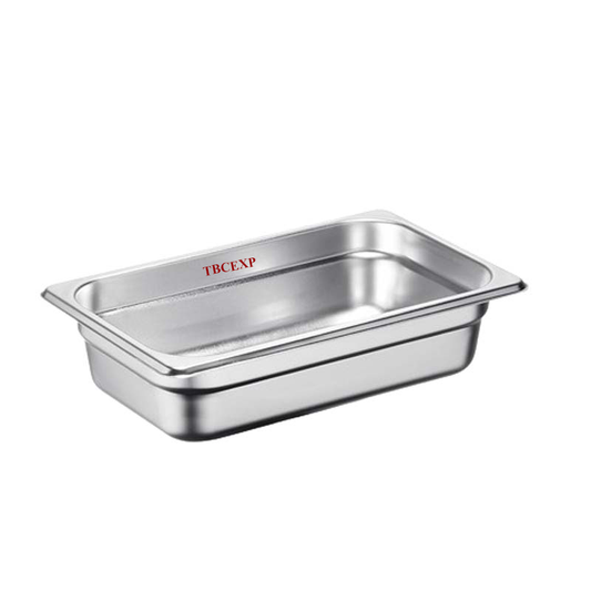 1/4 Size 6.5 cm deep Anti Jam Stainless Steel Steam Table / Hotel Pan 372141#