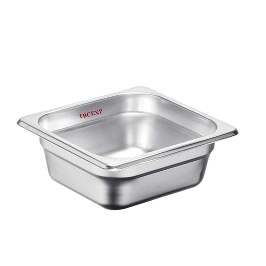 1/6 Size 6.5 cm Deep Anti Jam Stainless Steel Steam Table / Hotel Pan 372163#