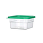 2 Qt. Clear Graduated Square Polycarbonate Food Storage Container 1132123#