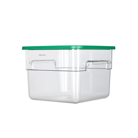 10 Qt. Clear Graduated Square Polycarbonate Food Storage Container 1131283#