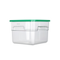 10 Qt. Clear Graduated Square Polycarbonate Food Storage Container 1131283#