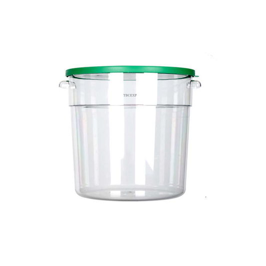 18 Qt. Clear Graduated Round Polycarbonate Food Storage Container 1132173#