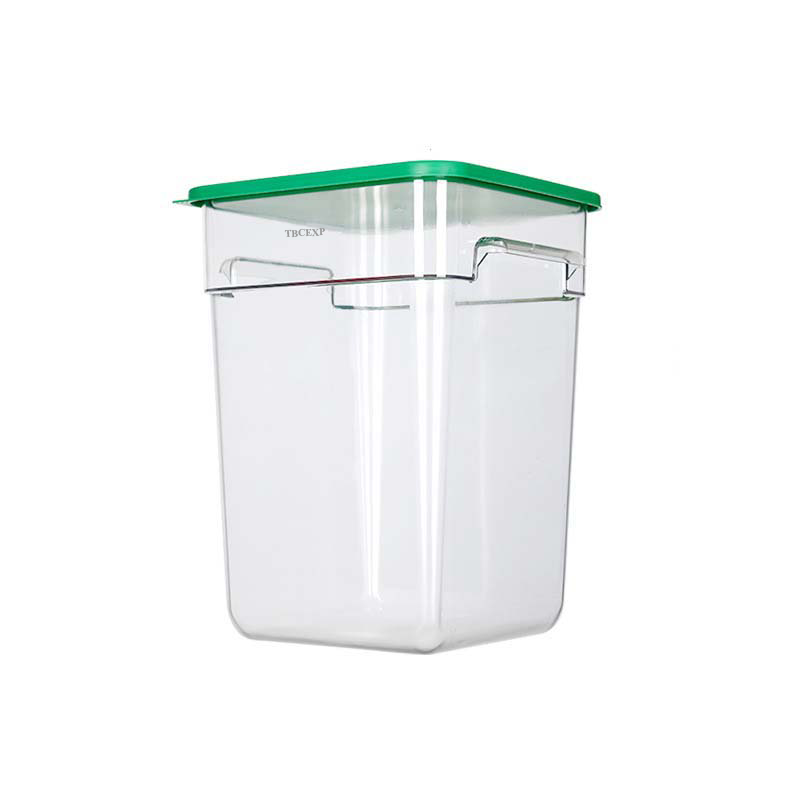 22 Qt. Clear Graduated Square Polycarbonate Food Storage Container 1131313#