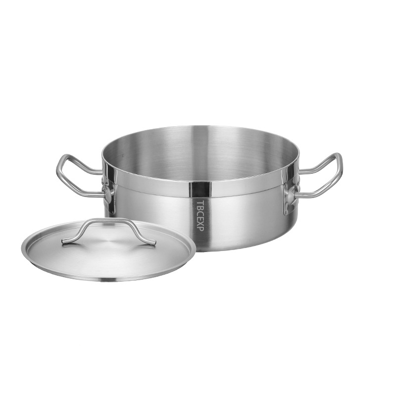 Induction ready Stainless Steel Aluminum-Clad Heavy-Duty Brazier with Cover TBCEXP 2281011#