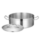 Induction ready Stainless Steel Aluminum-Clad Heavy-Duty Brazier with Cover TBCEXP 2281011#