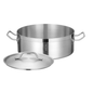 Induction ready Stainless Steel Aluminum-Clad Heavy-Duty Brazier with Cover TBCEXP 2281011#