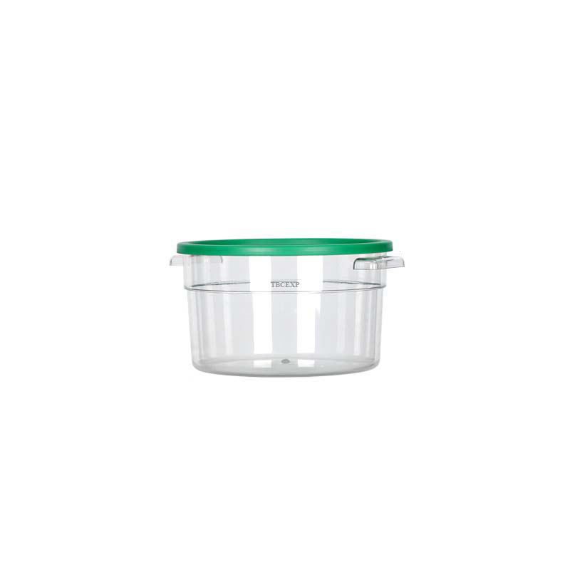 2 Qt. Clear Graduated Square Polycarbonate Food Storage Container 1131213#