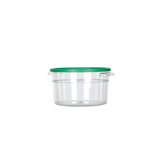 2 Qt. Clear Graduated Square Polycarbonate Food Storage Container 1131213#