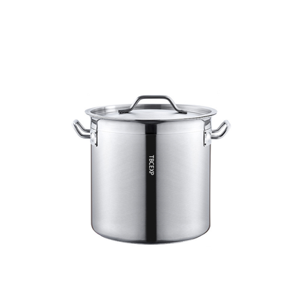 Heavy-Duty Stainless Steel Aluminum-Clad Stock Pot with Cover TBCEXP 22750#