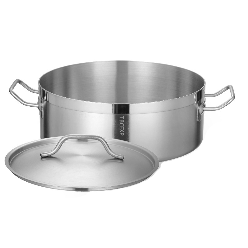 Induction ready Stainless Steel Aluminum-Clad Heavy-Duty Brazier with Cover TBCEXP 2281011#