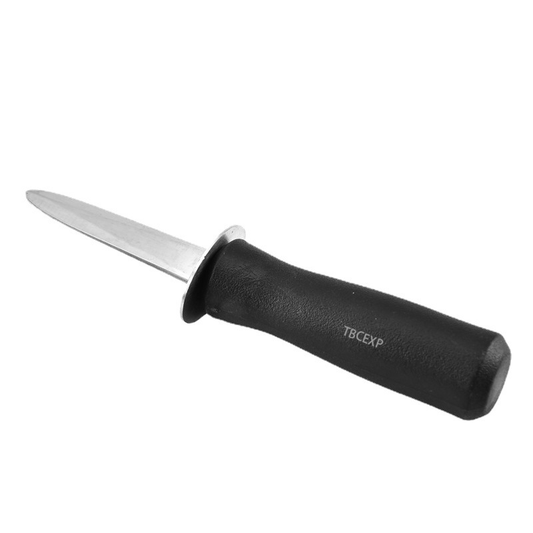 3" Oyster Knife with Guard and Black Handle TBCEXP 1809121#