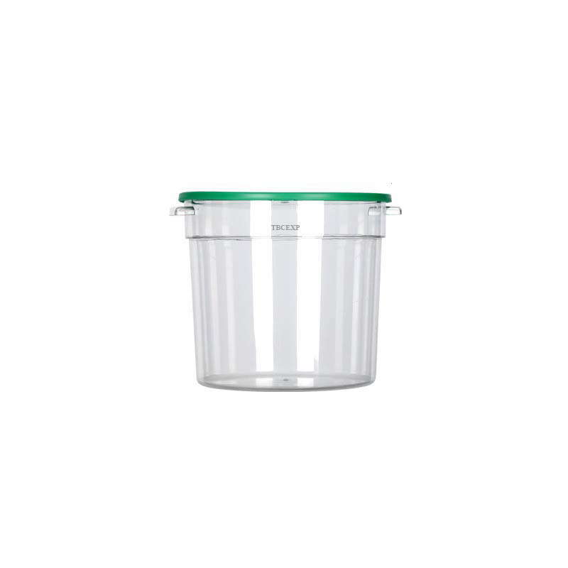 4 Qt. Clear Graduated Round Polycarbonate Food Storage Container 1132133#