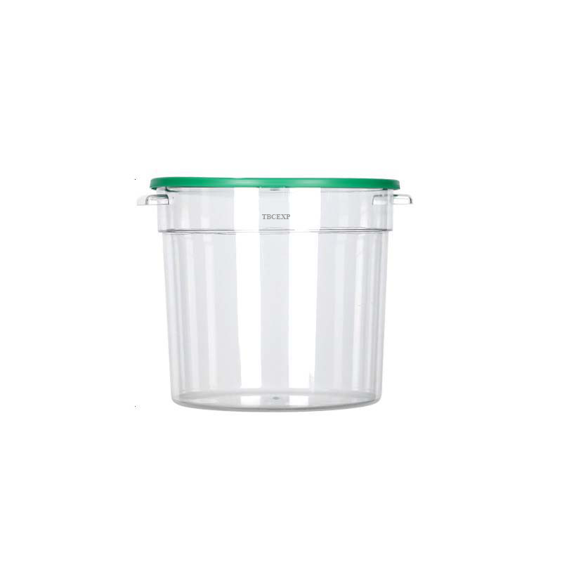 6 Qt. Clear Graduated Round Polycarbonate Food Storage Container  1132143#