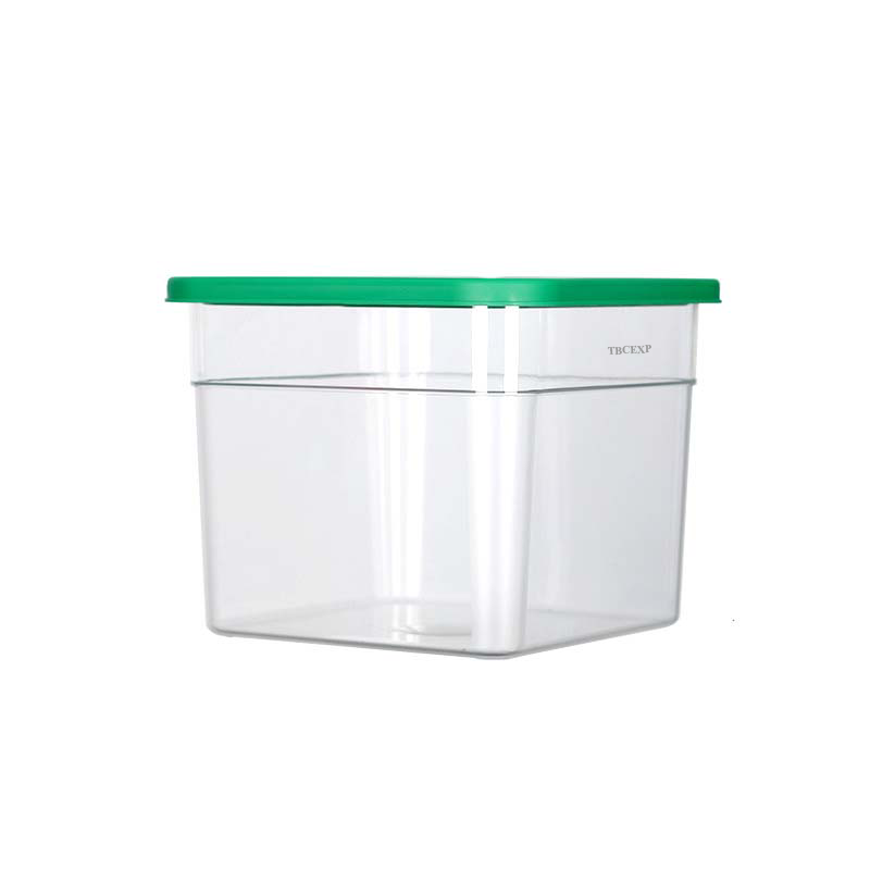 6 Qt. Clear Graduated Square Polycarbonate Food Storage Container 1131253#