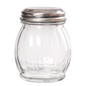 6 oz. Glass Cheese Shaker with Perforated Chrome-Plated Lid TBCEXP 3212351#