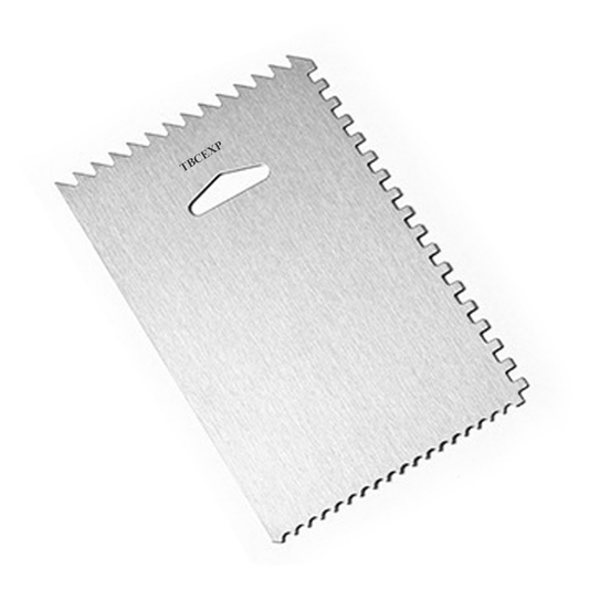 Aluminum 6" x 4" Decorating and Icing Comb TBCEXP 1750211#