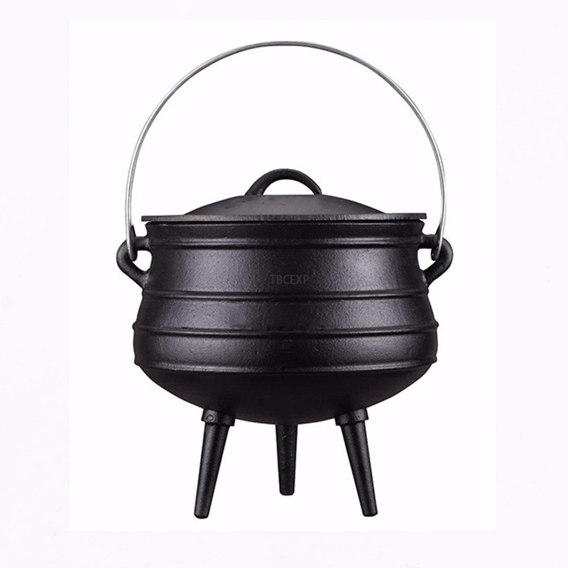 Cast Iron Potje Dutch Oven with 3 Legs and Lid TBCEXP