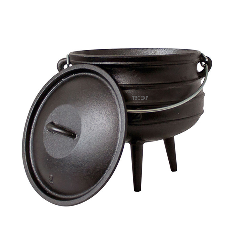 Cast Iron Potje Dutch Oven with 3 Legs and Lid TBCEXP