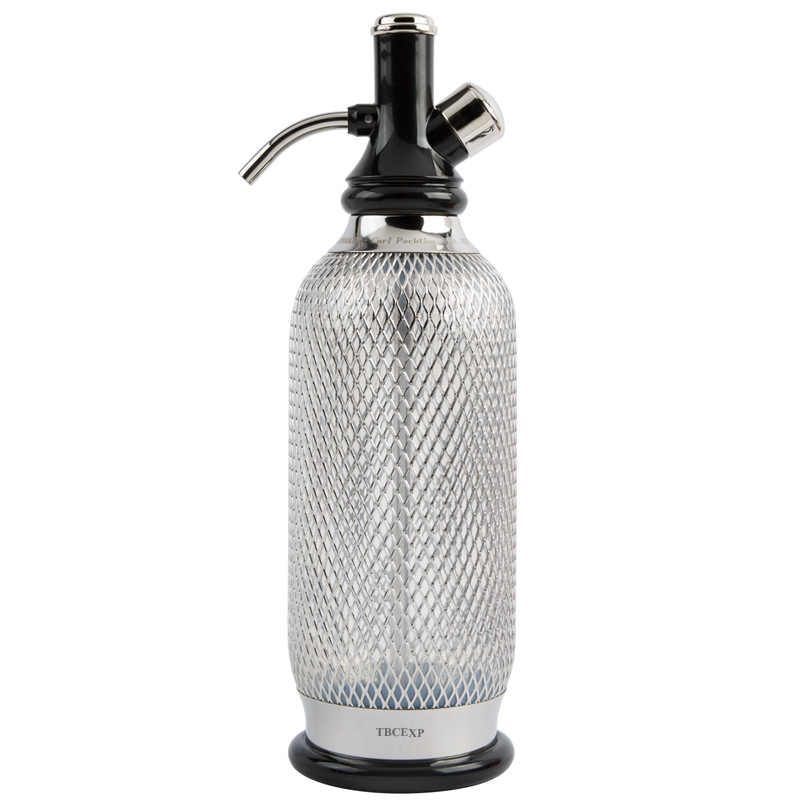 Classic Plastic / Stainless Steel Mesh Soda Siphon - 1 Liter#