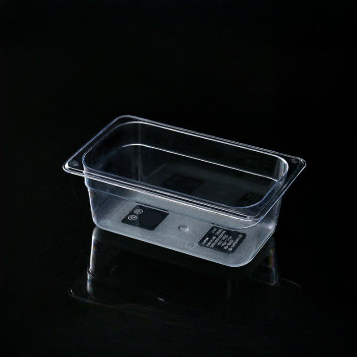 1/4 Size 10 cm Clear Polycarbonate Food Pan 3722420#