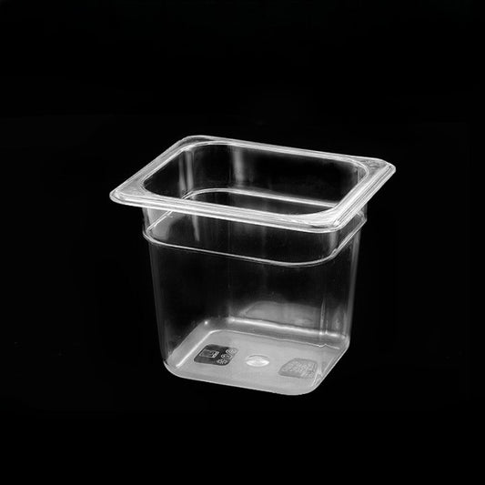 1/6 Size 15 cm Deep Clear Polycarbonate Food Pan 3722630#