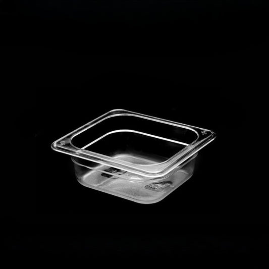 1/6 Size 6.5 cm Deep Clear Polycarbonate Food Pan 3722610#