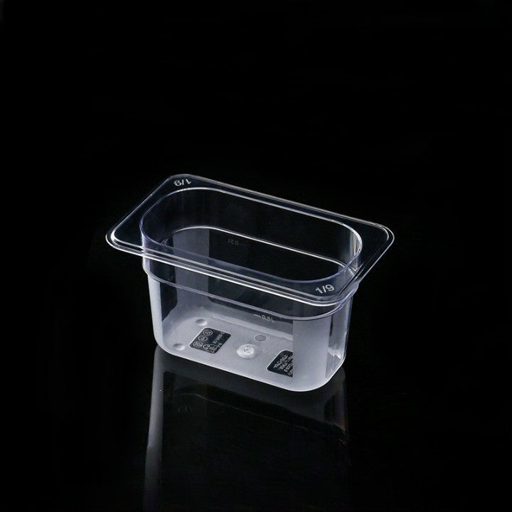 1/9 Size 10 cm Deep Clear Polycarbonate Food Pan 3722920#