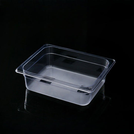 1/2 Size 10 cm Deep Clear Polycarbonate Food Pan 3722220#