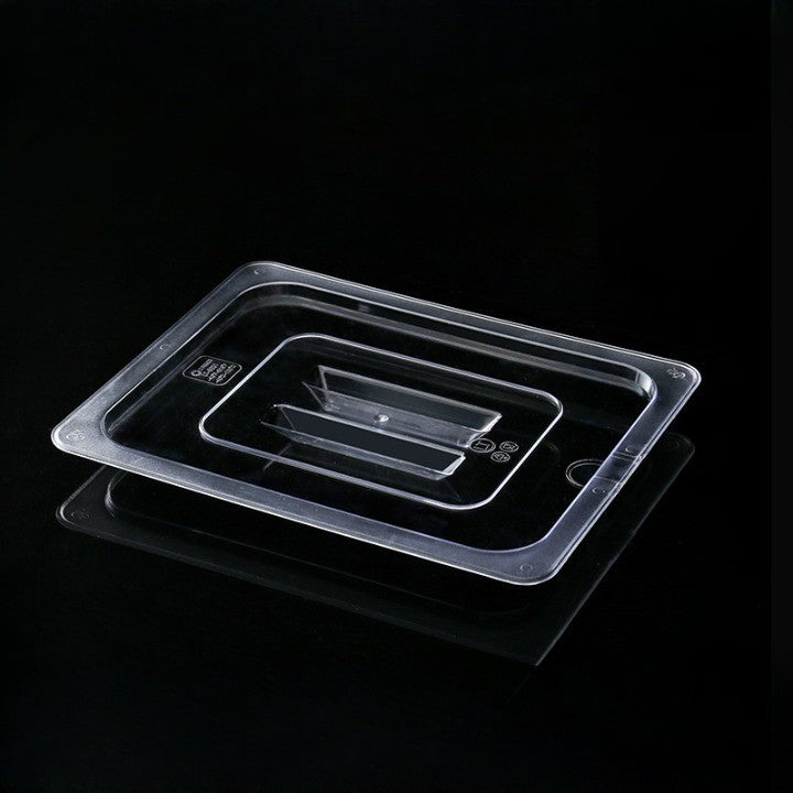 1/2 Size Clear Polycarbonate Food Pan Lid with Handle 3722250#