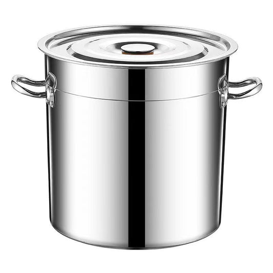 Economy Stainless Steel Aluminum-Clad Stock Pot with Cover TBCEXP 22521#