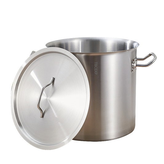 Heavy-Duty Stainless Steel Aluminum-Clad Stock Pot with Cover TBCEXP 22730#