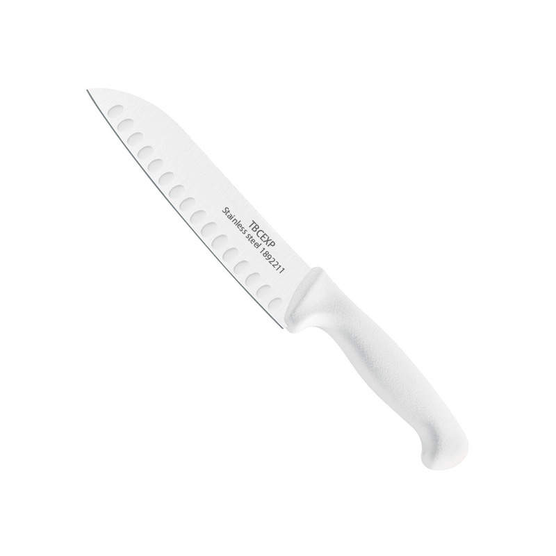 Professional Santoku Knife with White Handle TBCEXP 1892211