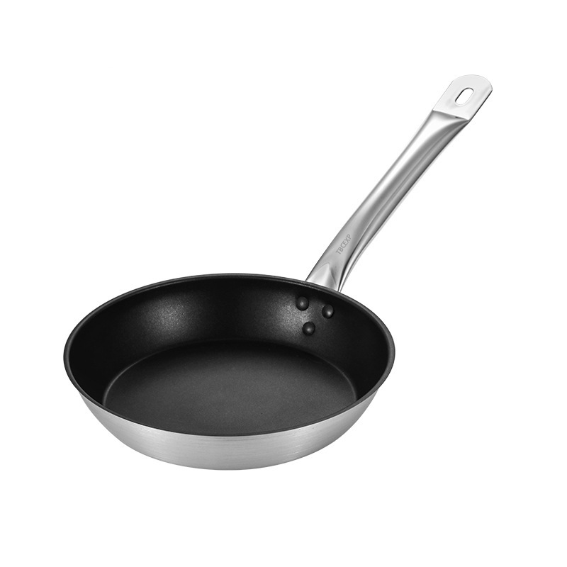 Stainless Steel Non-Stick Fry Pan with Aluminum-Clad Bottom  TBCEXP 2261012#